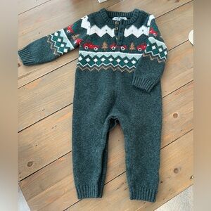 Old Navy Green Patterned Kids One Piece